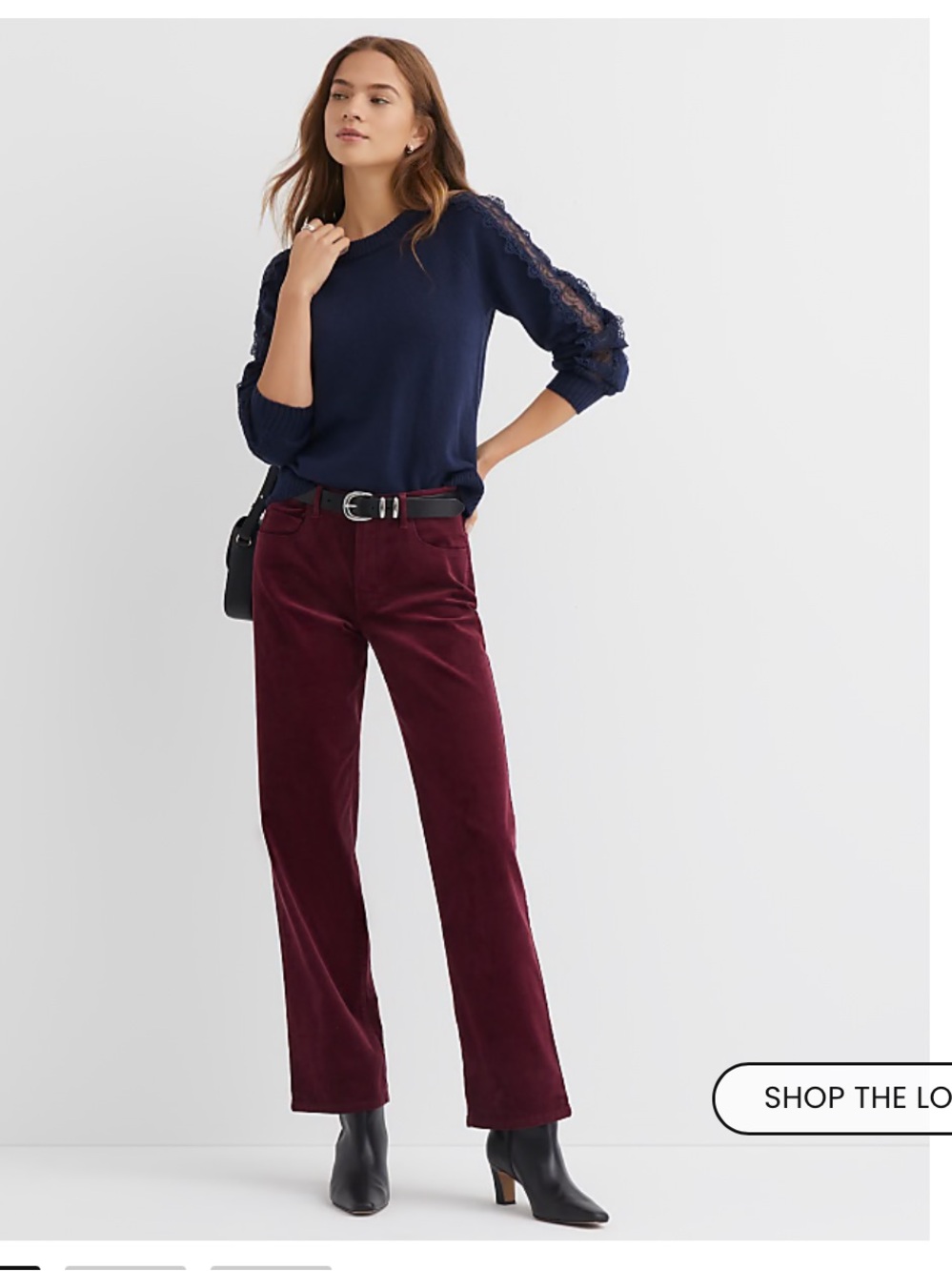 Five Pocket Relaxed Straight Pants in Brushed Corduroy